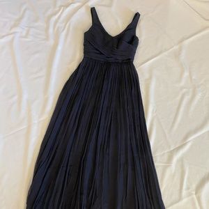 J.Crew  Silk Chiffon Heidi Gown Newport Navy